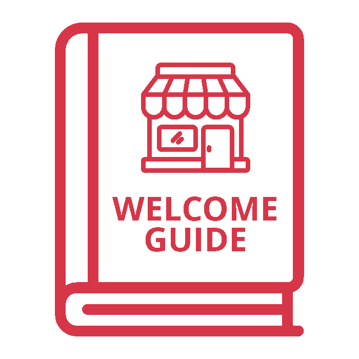 Business welcome guide icon